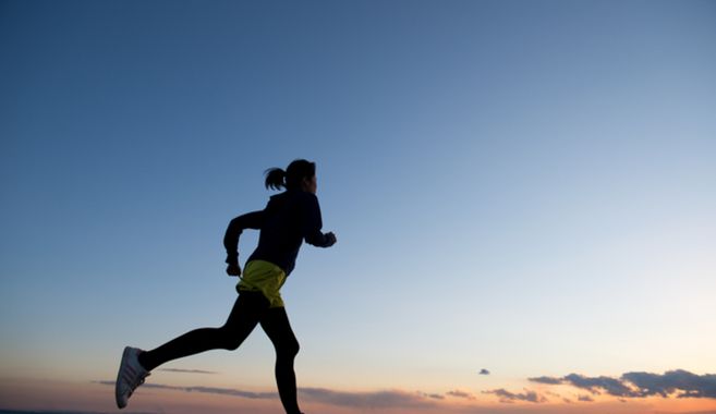 ジョギング最後に