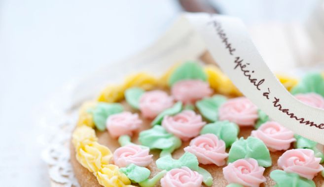 シュガークラフトのケーキ