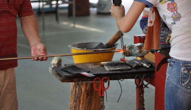 吹きガラス制作