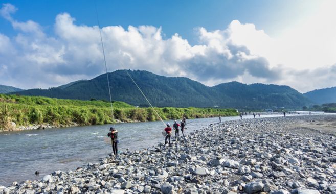 鮎釣り