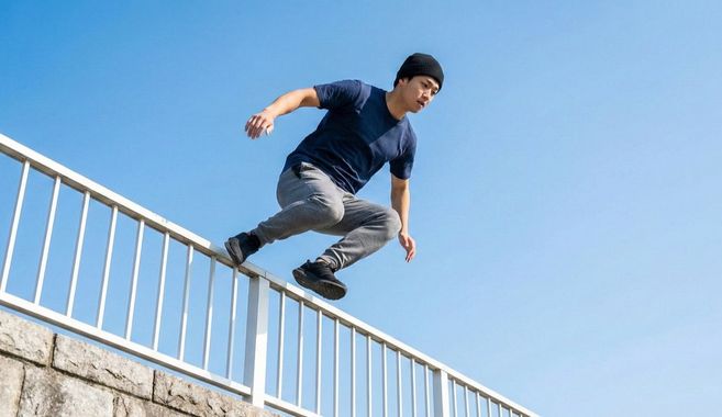 パルクールジャンプ