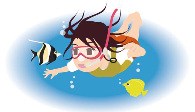 魚と触れ合う！シュノーケル体験