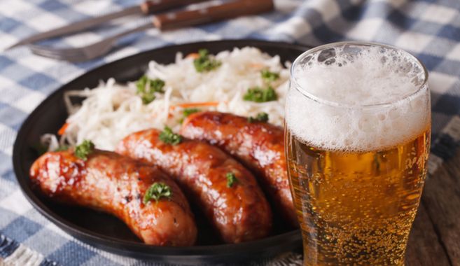 ドイツビールとソーセージ