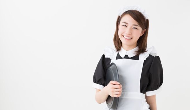 メイドさんのコスプレ