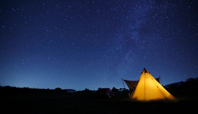 キャンプの夜空