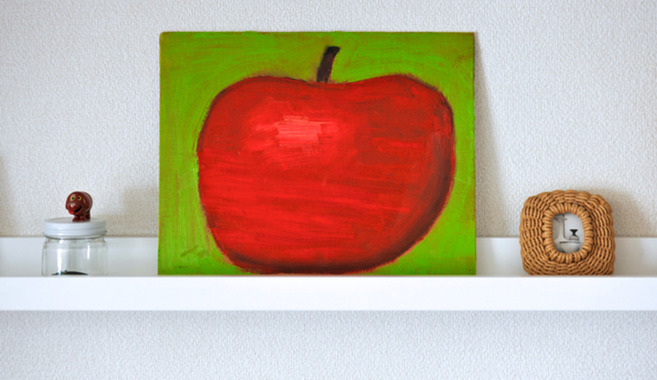 りんごの油絵