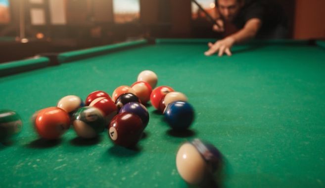ビリヤードのブレイクショット