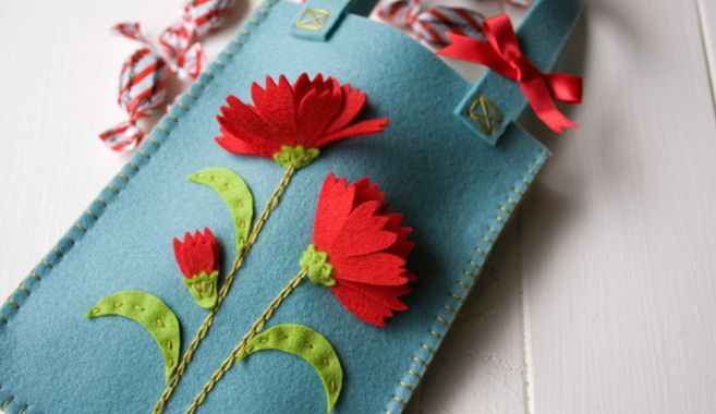 フェルトのクリスマス靴下