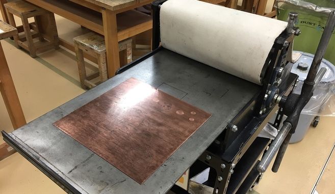 銅版画のプレス機