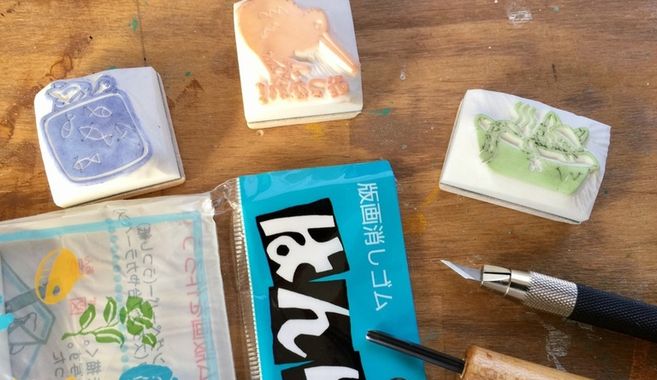 誰でも簡単！　かわいい消しゴムはんこ作り