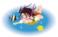 魚と触れ合う！シュノーケル体験